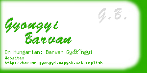 gyongyi barvan business card